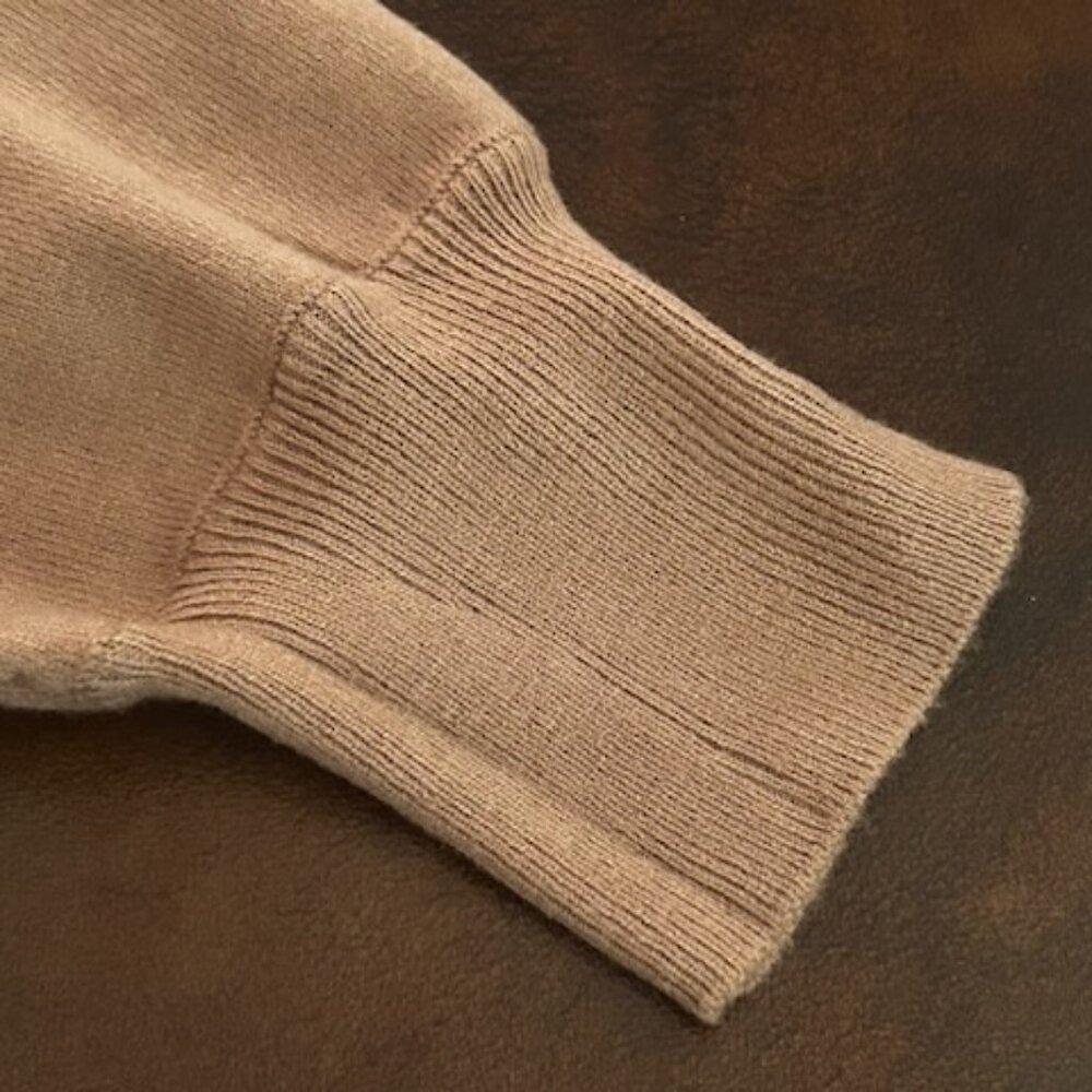 NWT Super Soft Caramel Tan Brown Fitted Crewneck Sweater - Picture 4 of 8